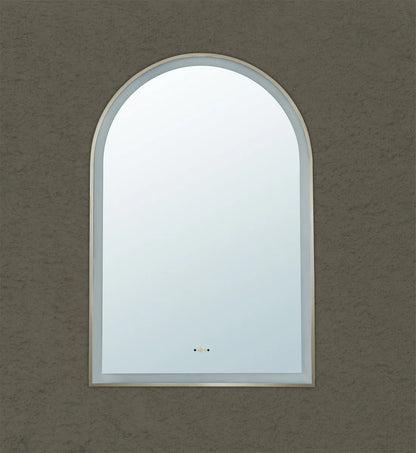 Aura Iron Arch Framed LED Mirror – Front & Backlit Smart touch free controls 600*900mm LFMAR6090-MB/BG/BN/GM