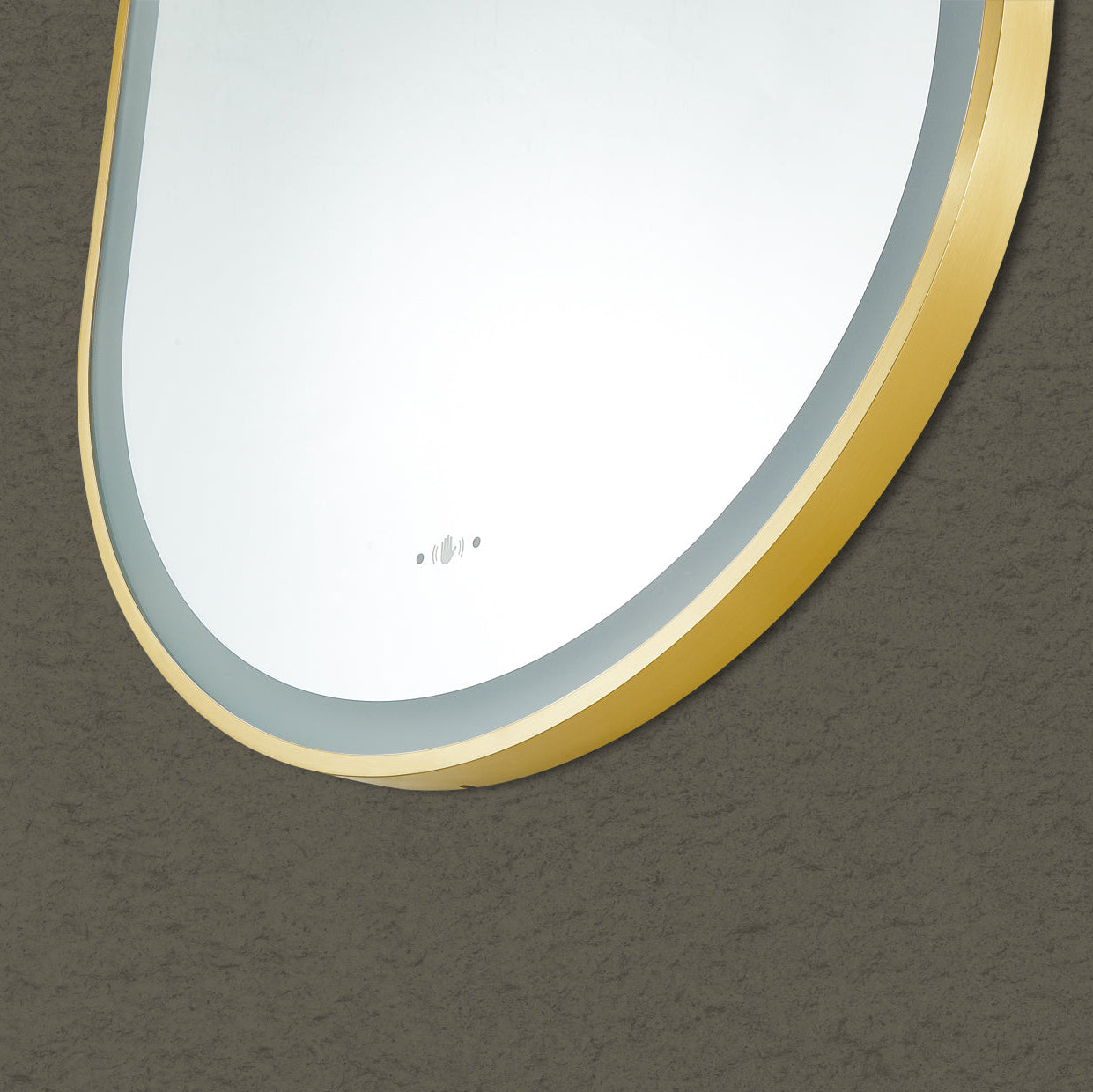 Iron Framed LED Bathroom Mirror – Electroplated Finish 450×900mm