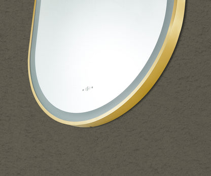 Ovian Iron Framed LED Mirror Electroplated 450*900mm LFMOV4590-MB/BG/BN/GN
