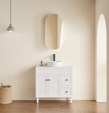 Olivia Shaving Cabinet Tall Boy 450x900x150mm OPLSV4590MB/MW