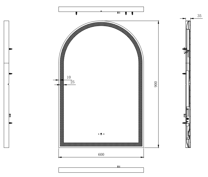Aura Aluminum Framed Mirror 5mm Copper Free with Safety Film 600*900mm