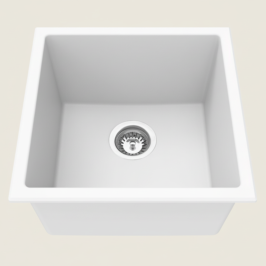 Quartz Undermount Kitchen Sink 432*432*246mm