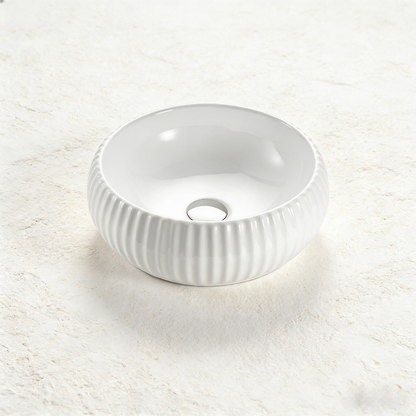 Round Ribbed Arch Console Basin 400*400*140mm