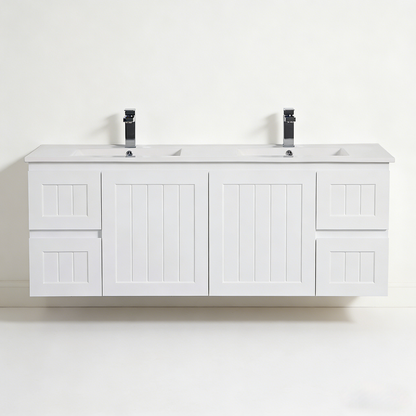 Acacia Wall-Mounted Vanity 1500*450*560mm Matte White