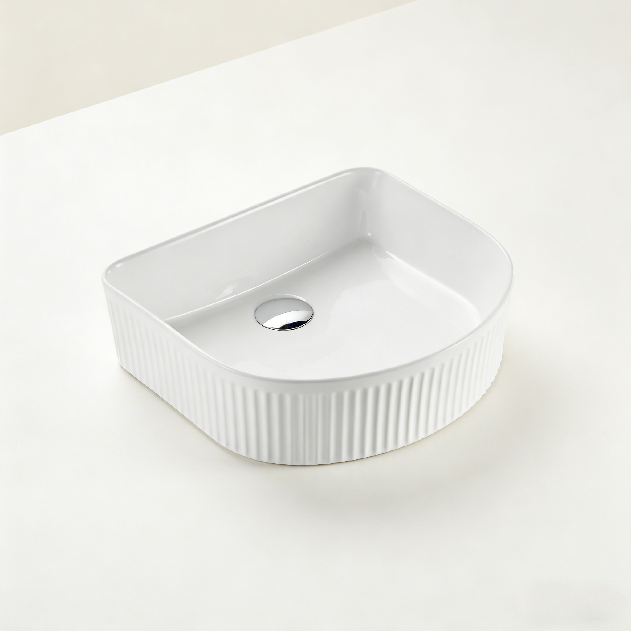 Floe Ribbed Arch Console Basin 415*365*120mm