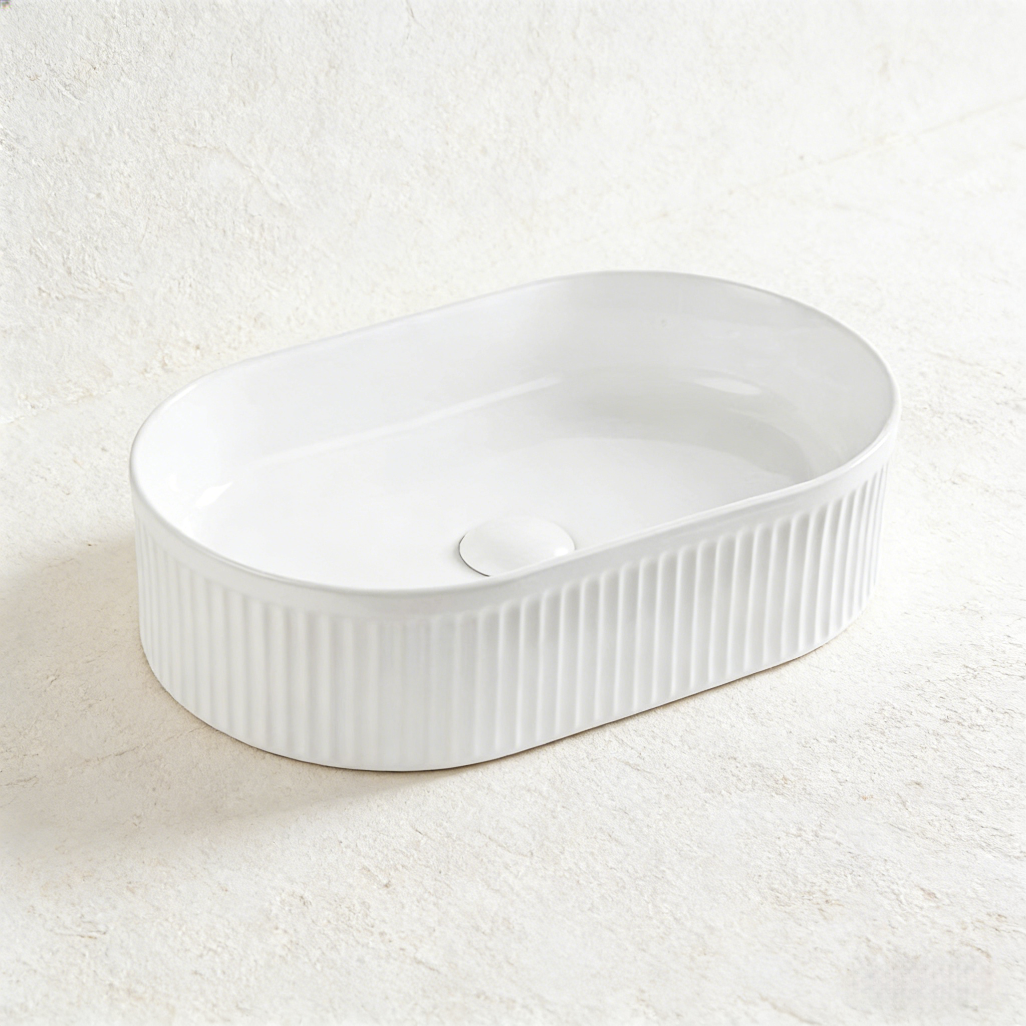 Flow Ribbed Arch Console Basin 490*310*130mm