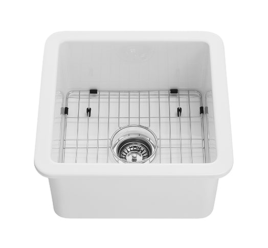 457-810mm Camden Fireclay Square insert/undermound Sink FCS457GW/MB FCS677GW/MB FCS810GW/MB