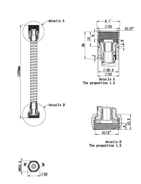 Water-Efficient 3-Mode ABS Hand Shower