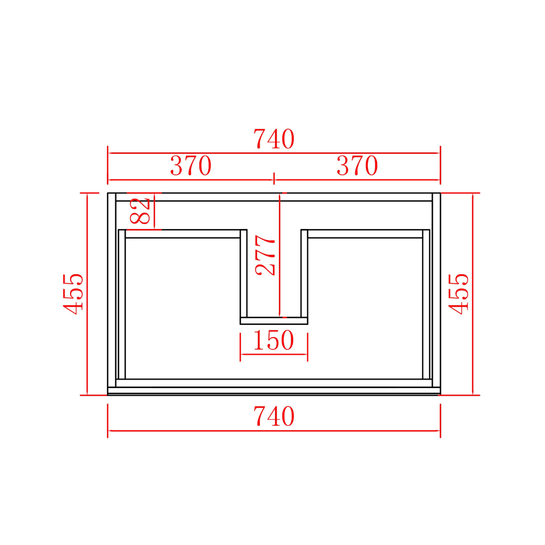 RIVA PVC Wall-Mounted  Vanity 750x460x560mm