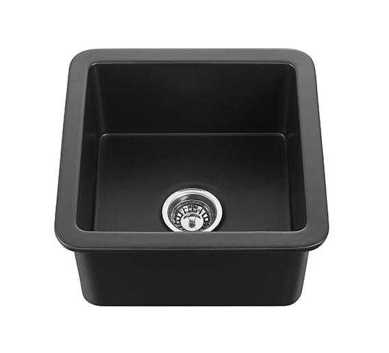 457-810mm Camden Fireclay Square insert/undermound Sink FCS457GW/MB FCS677GW/MB FCS810GW/MB