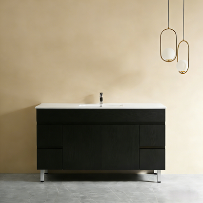 Ceto ACACIA 1500*460*860mm Free Standing Matte Black Vanity