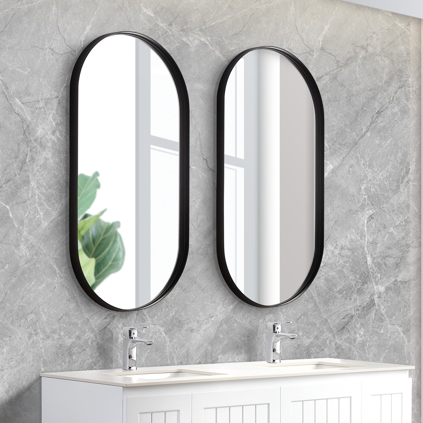 Olivia Aluminum Framed Mirror 5mm Copper Free with Safety Film 450*900/600*1000mm KOV4590F/KOV60100F-MB/BG/BN/GM