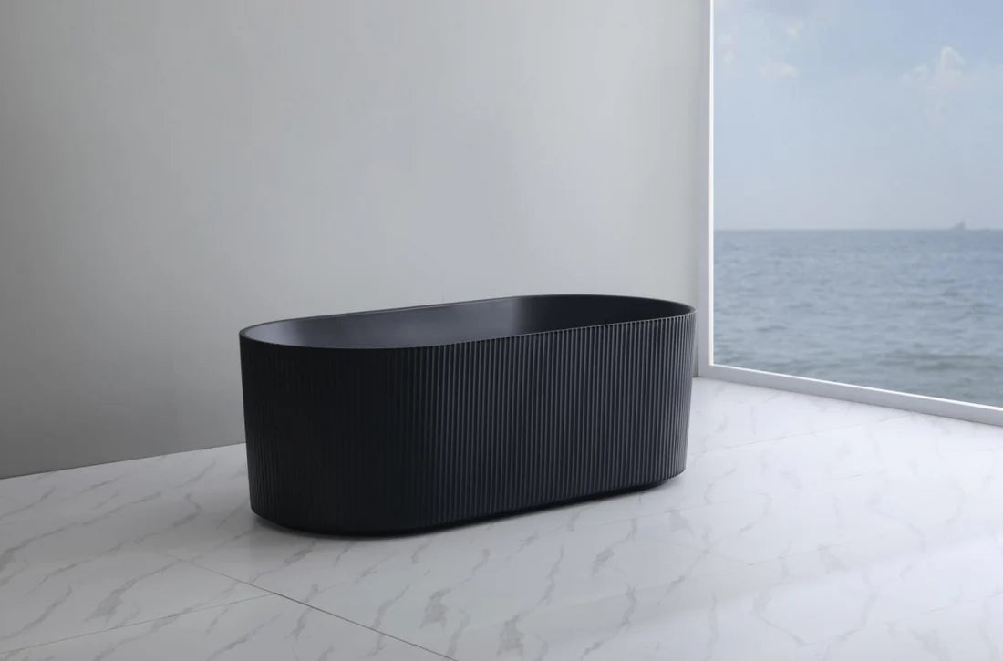 Ally Groove Bathtub Freestanding 1500*750*580mm AGV1500GW/AGV1500MW/AGV1500MB