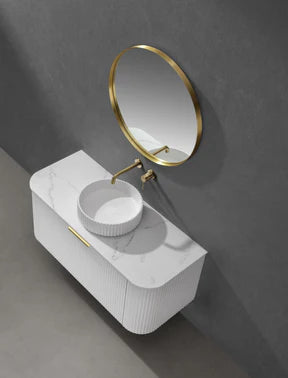 Luna Aluminum Framed Mirror 5mm Copper Free with Safety Film 600/700/800mm KR600F/KR700F/KR800F-MB/BG/BN/GM