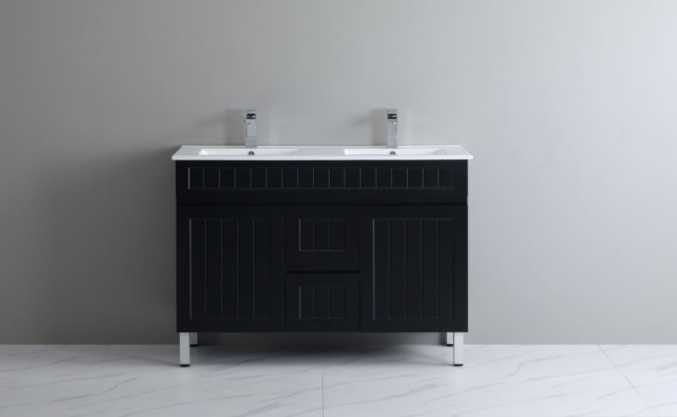 CETO Acacia Floor Vanity PVC Cabinet With Leg 600/750/900 AC124DL/AC154L/AC154DL-MW-MW/-MB