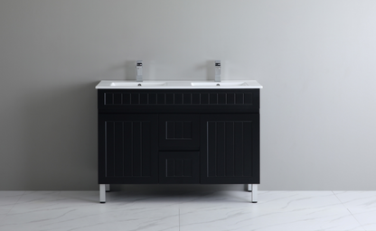 CETO Acacia Floor Vanity PVC Cabinet With Leg 600/750/900 AC124DL/AC154L/AC154DL-MW-MW/-MB