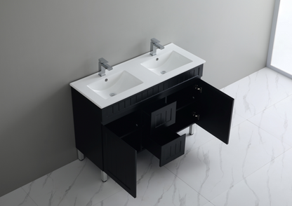 CETO Acacia Floor Vanity PVC Cabinet With Leg 600/750/900 AC124DL/AC154L/AC154DL-MW-MW/-MB