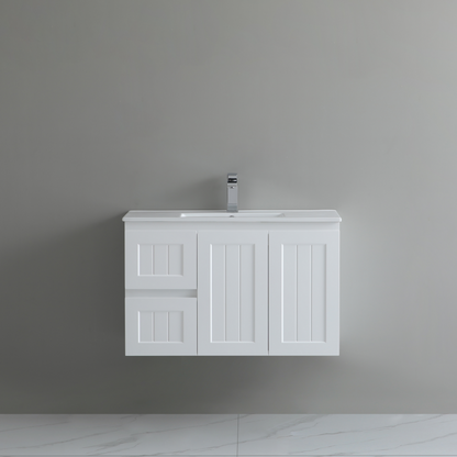 Haven Wood Wall-Mounted  PVC Cabinet With Soft Closing Doors 590/740/890mm