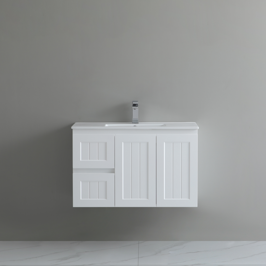 Haven Wood Wall-Mounted  PVC Cabinet With Soft Closing Doors 590/740/890mm