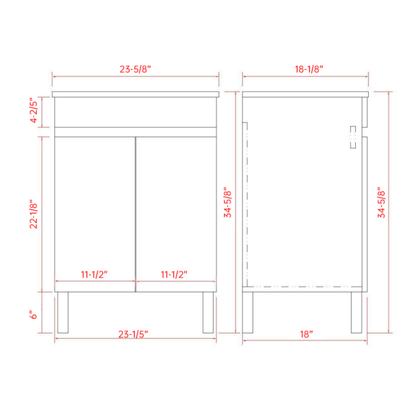 Leg Vanity Cabinet (PVC Material) 600/750/900mm