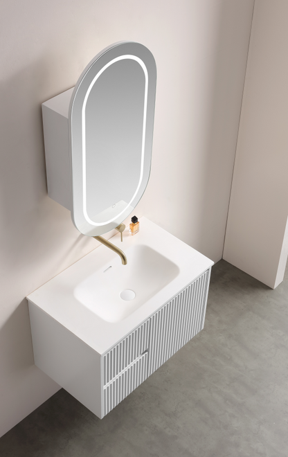 LED PVC Mirror Shaving Cabinet – Modern Bathroom Storage 450x900x155mm