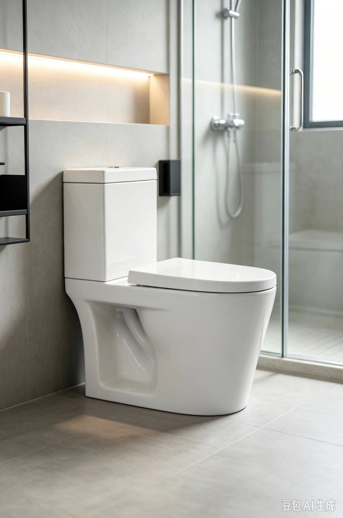 Stella Back to Wall Rimless Toilet Suite 710*390*830mm Trap Included LH-TS01