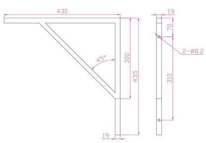 Cleaners Sink with Wall Brackets and Grate 555*455*200mm