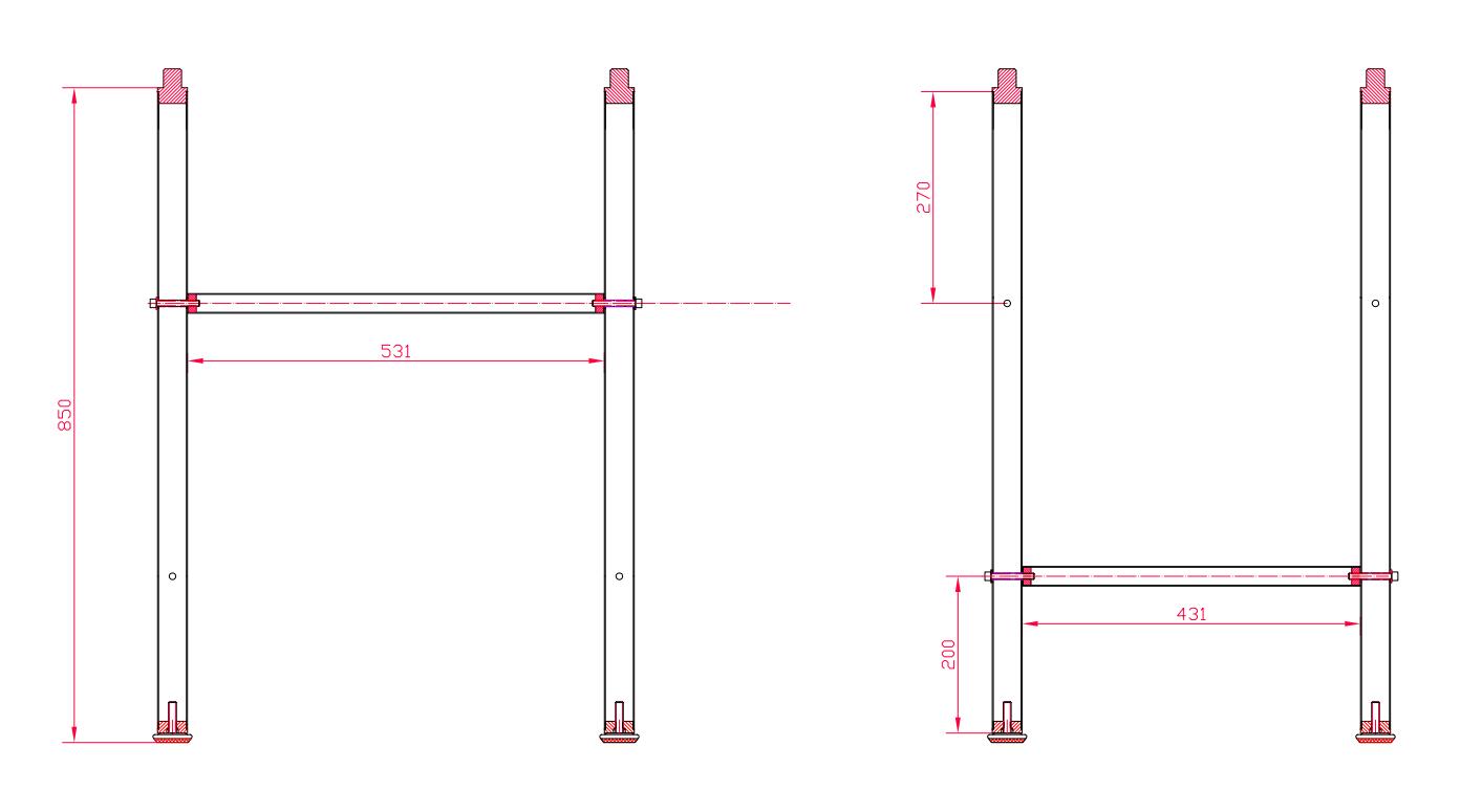 Free standing Cleaners Sink with Wall mount legs 600*500*200mm