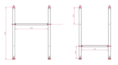 Free standing Cleaners Sink with Wall mount legs 600*500*200mm