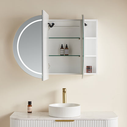 LED PVC Mirror Shaving Cabinet – Modern Bathroom Storage 1200/1500mm