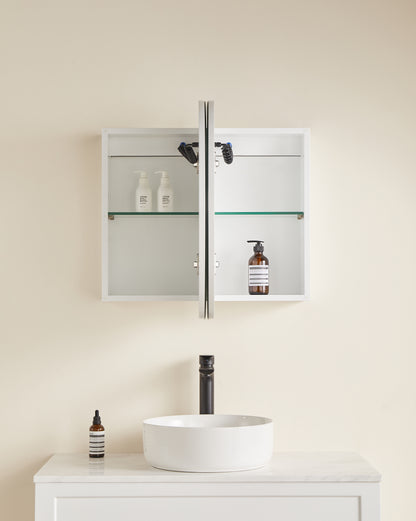 Lumero LED PVC Mirror Shaving Cabinet 900x600x155mm