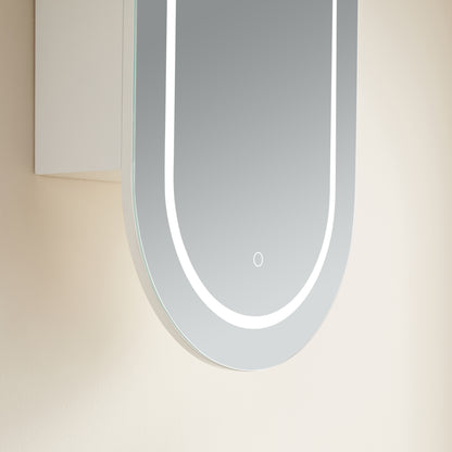LED PVC Mirror Shaving Cabinet – Modern Bathroom Storage 450x900x155mm
