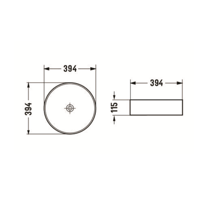 Above Counter Basin 394*394*115mm