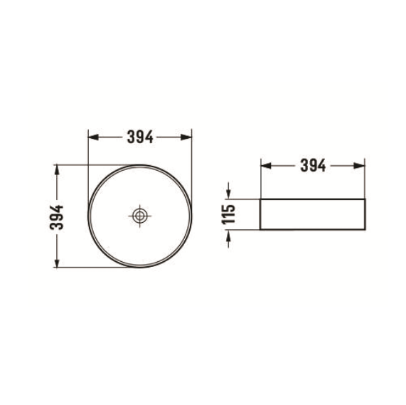 Above Counter Basin 394*394*115mm