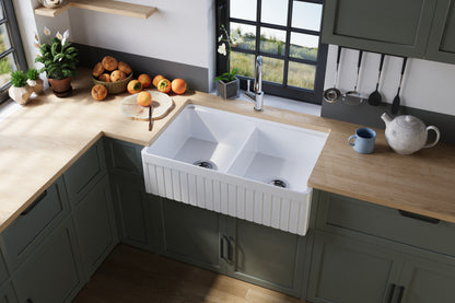 838*510*251mm Greenwich Fireclay farmhouse sinks FCSW835/FCSW835D-GW
