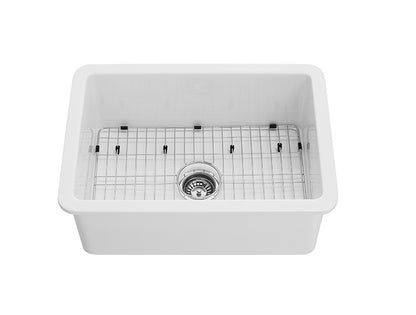 457-810mm Camden Fireclay Square insert/undermound Sink FCS457GW/MB FCS677GW/MB FCS810GW/MB