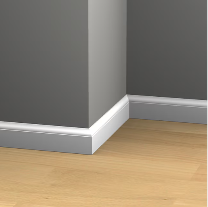 Baseboard Molding, Skirting Board, Durable Polimer Floor Moulding(White)