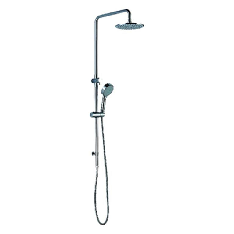 Round Chrome Top Inlet Shower Station
