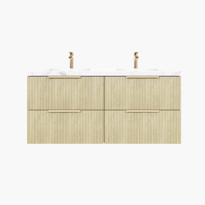 CETO Eden Fluted Wall Hung PVC Cabinet with Soft closing drawers 590-1490mm