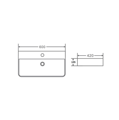 Wall-Mounted Basin 425-900mm