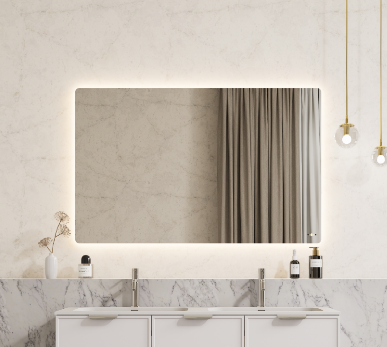 Size: 900(W)*750mm(H)  Smart touch free controls LED backlit mirror