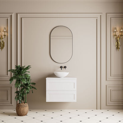 Iron Framed LED Bathroom Mirror – Electroplated Finish, 450/600mm