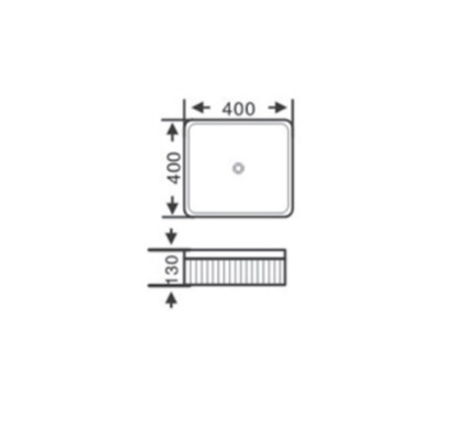 Cascade Fluted Square Art Basin 400*400*130mm