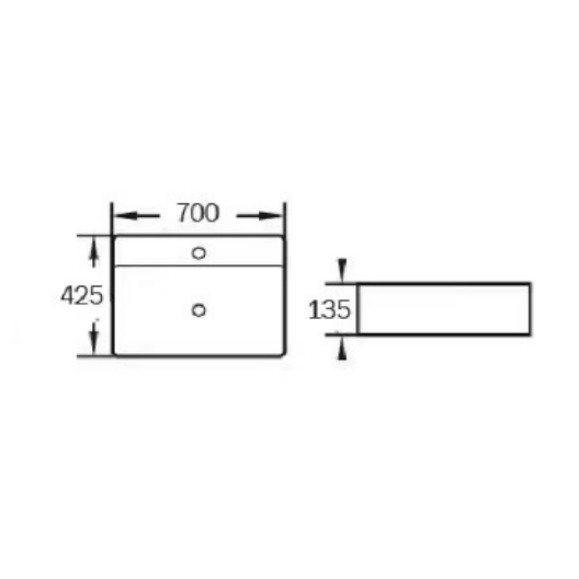 Wall-Mounted Basin 425-900mm