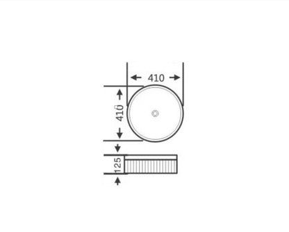 Above Counter Basin 410*410*125mm