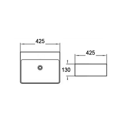 Wall-Mounted Basin 425-900mm