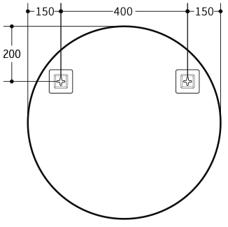 Luna Aluminum Framed Mirror 5mm Copper Free with Safety Film 600/700/800mm KR600F/KR700F/KR800F-MB/BG/BN/GM