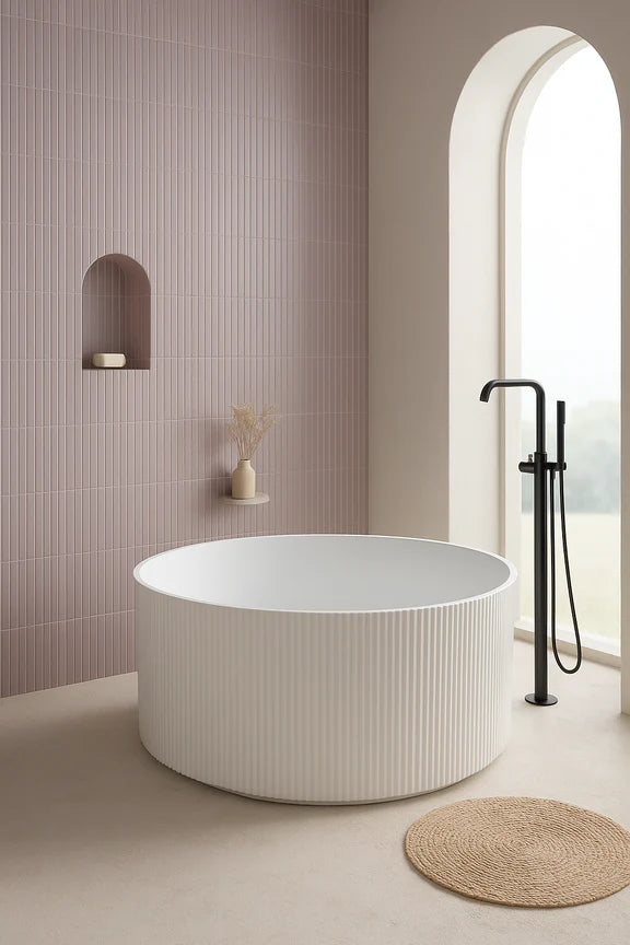 CETO Como round Groove bathtub 1280*1280*595mm COGV1280GW-NF/OF