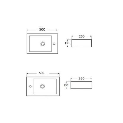 Wall-Hung Basin 457/500mm