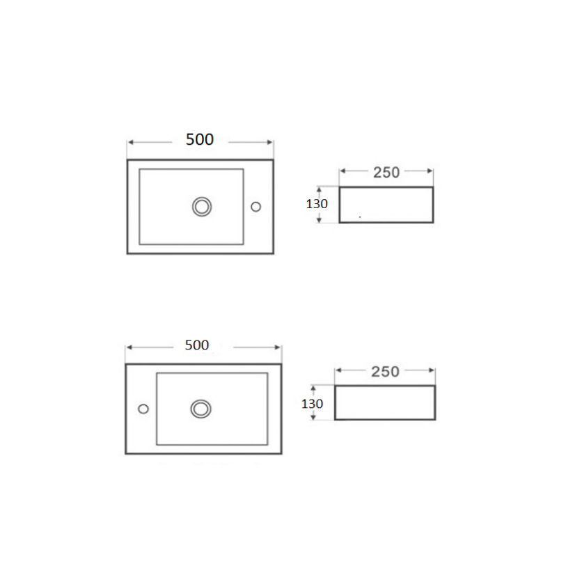 Wall-Hung Basin 457/500mm